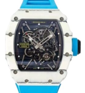 리차드밀 RM35-01 42mm White Carbon Fiber Light Blue Canvas Strap White Skeletonized[BBR]