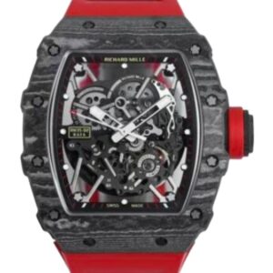 리차드밀 RM35-02 44.5mm Black Carbon Fiber Red Rubber Strap Black Skeletonized[BBR]