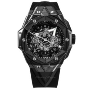 위블로 빅뱅 Sang Bleu 418.CX.1107.RX.MXM22 45mm Ceramic Black Rubber Strap White Needle Skeletonized Black Dial[HB]