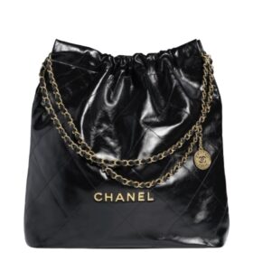 [탑티어/해외배송]샤넬 *정품가죽* 22백 라지 핸드백(블랙/금장/카프스킨)