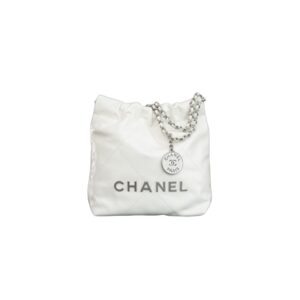 [프리미엄/해외배송]샤넬 22백 미니 핸드백(화이트/은장/램스킨)