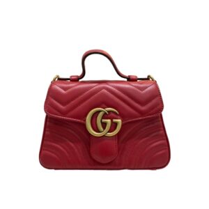 [프리미엄/해외배송]구찌 GG 마몽 미니 탑 핸들백(레드)