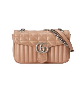[프리미엄/해외배송]구찌 GG 마몽 스몰 숄더백(로즈 베이지)