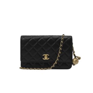 [프리미엄/해외배송]샤넬 WOC 클래식 골드볼 체인 지갑(블랙/금장/램스킨)