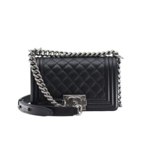 [탑티어/해외배송]샤넬 *정품가죽* 보이 스몰 플랩 백(블랙/은장/램스킨)
