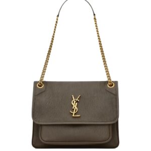 [프리미엄/해외배송]생로랑 니키 미디엄백(라이트 머스크)