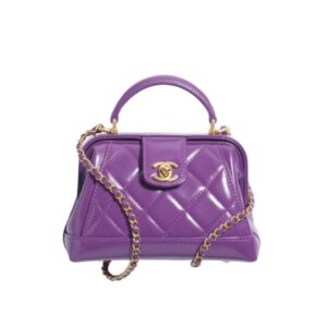 [프리미엄/해외배송]샤넬 닥터백 미니(퍼플/금장/램스킨)