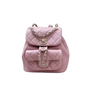 [프리미엄/해외배송]샤넬 듀마 백팩 싱글포켓 스몰(핑크/금장/카프스킨)