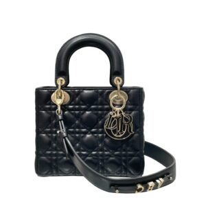 [탑티어/해외배송]디올 레이디 디올 ABC 스몰 백 컬러 팬던트(블랙/까나쥬/램스킨)