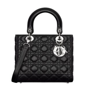 [탑티어/해외배송]디올 레이디 디올 미디엄 백(블랙 은장/까나쥬/램스킨)