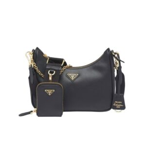 [프리미엄/해외배송]프라다 리에디션 사피아노 숄더백(블랙)