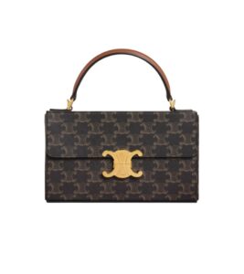 [프리미엄/해외배송]셀린느 트리오페 탑핸들 박스백(탠/트리옹프 캔버스)