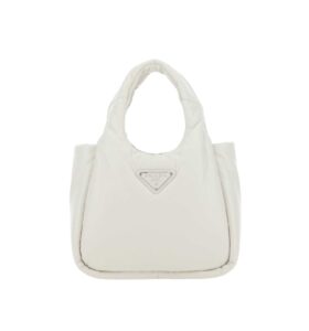 [프리미엄/해외배송]프라다 소프트 패딩 나파 레더 핸드백(화이트)