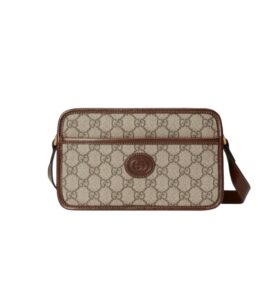 [프리미엄/해외배송]구찌 인터로킹 G 미니 숄더백(GG수프림/브라운)