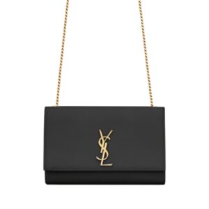 [프리미엄/해외배송]생로랑 케이트 미디엄 백(블랙/금장)