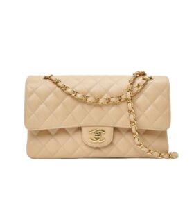 [탑티어/해외배송]샤넬 *정품가죽* 클래식 플랩백 미디엄(베이지/금장/캐비어)