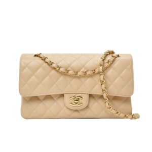 [탑티어/해외배송]샤넬 *정품가죽* 클래식 플랩백 미디엄(베이지/금장/캐비어)