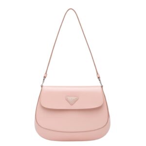 [프리미엄/해외배송]프라다 클레오 브러시드 레더 플랩 스몰 숄더백(핑크)