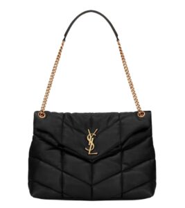 [프리미엄/해외배송]생로랑 푸퍼 미디엄(블랙/금장)