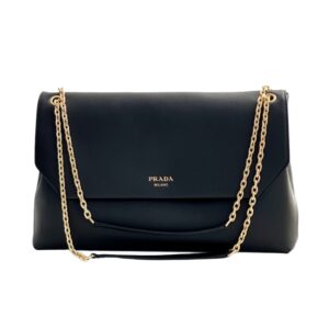 [프리미엄/해외배송]프라다 플랩 체인 레더 숄더백(블랙)