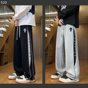 [국내배송]크롬하츠 크로스 코튼 와이드 스웻 팬츠