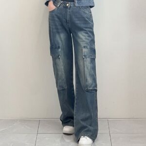 [국내배송]셀린느 카고 와이드 데님 팬츠