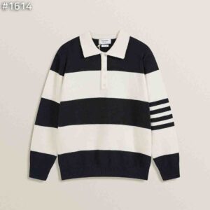 [국내배송]톰브라운 럭비 스트라이프 폴로 니트