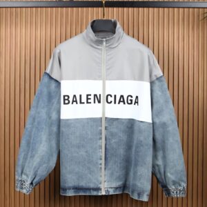 [국내배송]발렌시아가 로고 프린트 컬러 블록 자켓