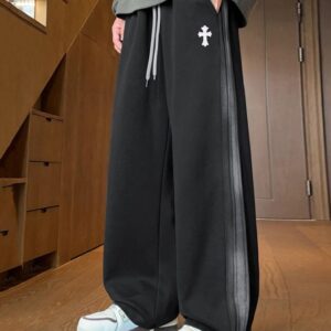 [국내배송]크롬하츠 워싱 기모 와이드 스웻 팬츠