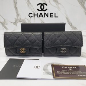 [국내배송]샤넬 클래식 캐비어 플랩 카드지갑