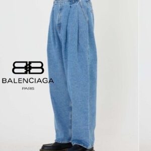 [국내배송]발렌시아가 데님 와이드 핀턱 팬츠