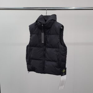 [국내배송]스톤아일랜드 덕다운 사이드와펜 후드패딩 조끼