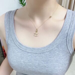 [국내배송]샤넬 CC 로고 더블 큐빅 목걸이