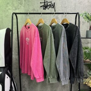 [국내배송]스투시 자수 로고 피그먼트 긴팔