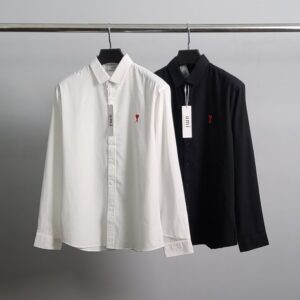 [국내배송]아미 스몰하트자수 린넨 셔츠