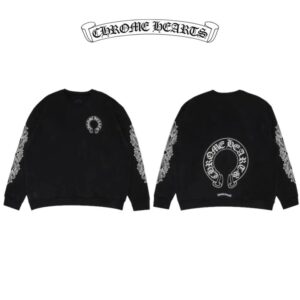 [국내배송]크롬하츠 홀스슈 플로랄 맨투맨(블랙)