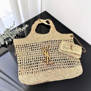 [국내배송]생로랑 라피아 이카 맥시 쇼퍼백